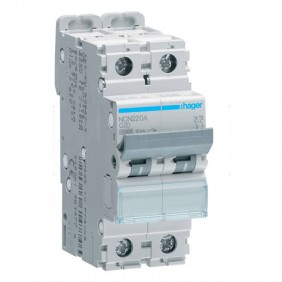 Hager Circuit Breaker 2P 20A 10KA 2 Modules...