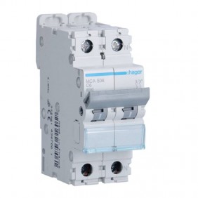 Interruttore magnetotermico Hager 1P+N 6A 6KA 2...