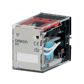 Relè Contatti Omron 2 scambi LED 24V DC...