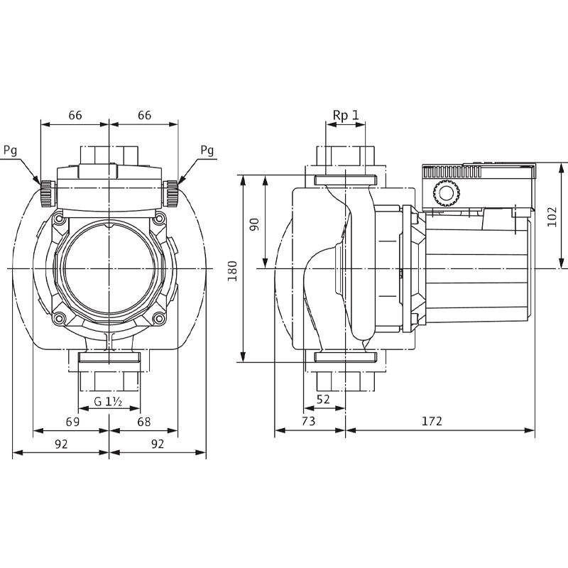 Bomba de circulacion de rotor humedo Wilo TOP-Z 25/10 2061964
