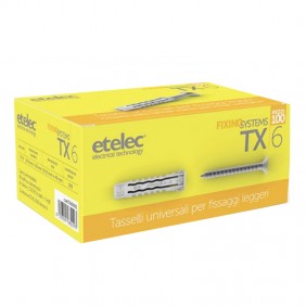 Etelec nylon plugs with screws 6X30mm 100...