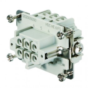 Connettore inserto femmina Weidmuller HDC 6P+T...