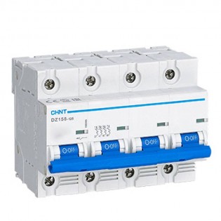 Disjoncteur DZ158-125H 4P 100A 10kA CHINT main image 0
