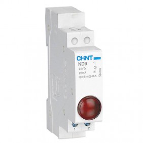 Lampe témoin Chint ND9 avec led rouge 230 Vac 1...