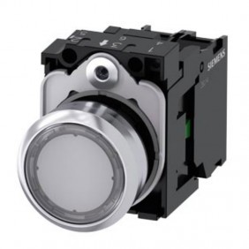 Pulsante Siemens luminoso trasparente 22mm a...