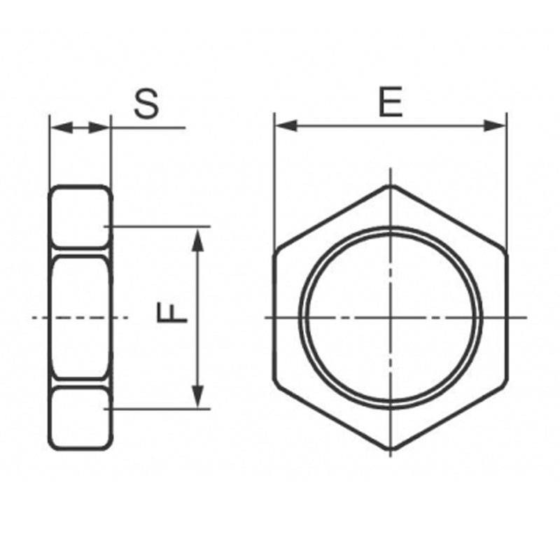 Oter galvanized steel threaded lock nut F 1/2 31004