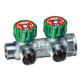 Collettore Far 3825 MF 2 Vie 3/4" con arresti...