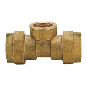 Brass Enolgas Axo Pe T-piece for Pipes Female 1...
