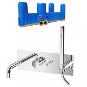 Paffoni Jo recessed bathtub tap 2 outlets and...