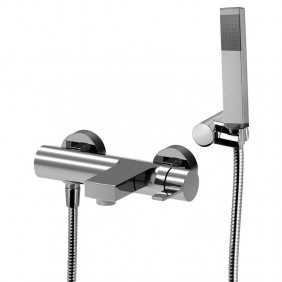 Paffoni Rock Badewannenarmatur mit Wandhalter...