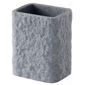 Portaspazzolino d'appoggio Gedy Aries grigio...