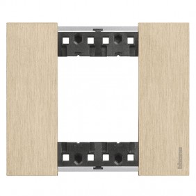 Plaque Bticino Living Now 2 modules couleur Or...