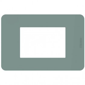 Placa Bticino MatixGO Tones 3 módulos Agave...