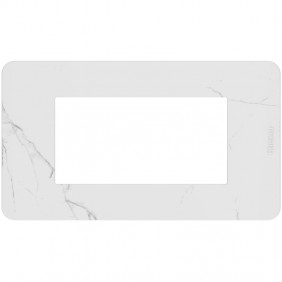 Placa Bticino MatixGO Effects 4 módulos Carrara...