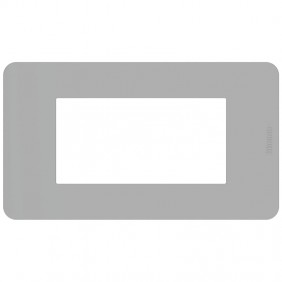 Placa Bticino MatixGO 4 módulos gris JA4804JG