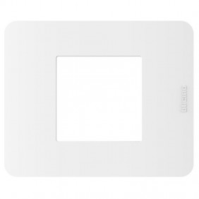 Placa Bticino MatixGO 2 módulos blanco JA4802JW