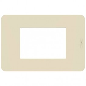 Placa Bticino MatixGO Tones 3 módulos marfil...
