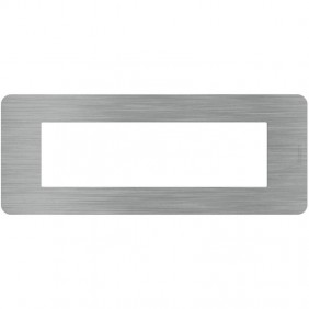 Placa Bticino MatixGO Effects 7 módulos Steel...