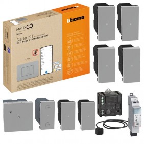 Starter Kit gestión luces Bticino MatixGO gris...