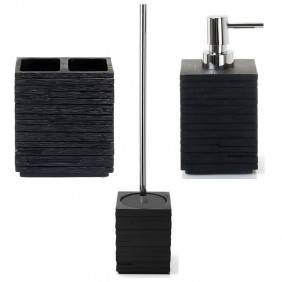 Set arredo bagno Gedy Quadrotto nero QU33-81-98