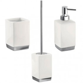 Gedy Lucy bathroom accessories set white...