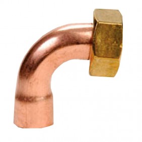 Codo de 90 grados con tuerca IBP para agua y...