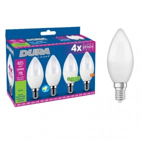 Lampadina Led a oliva Duralamp 5W attacco E14...