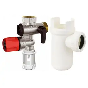 Safety valve with siphon for boilers and water...
