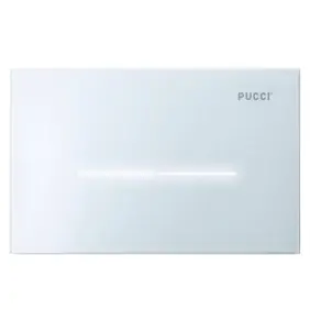 Pucci Eco Sfioro flush plate white glass for...