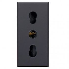 Two-wire Socket Ave Tekla 2P+T 10/16A dark grey...