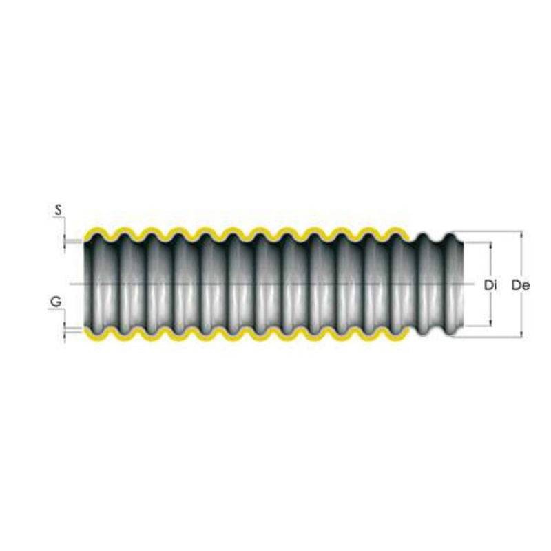 Eurotis EUROGAS corrugated pipe DN12 1/2 steel 10 meters A01-0001-00692