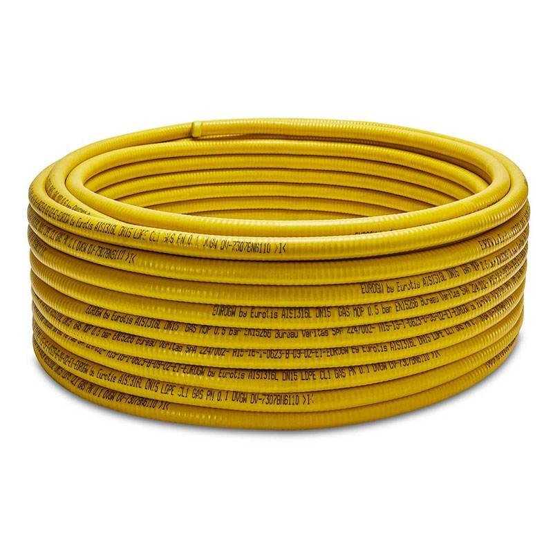 Eurotis EUROGAS corrugated pipe DN12 1/2 steel 10 meters A01-0001-00692