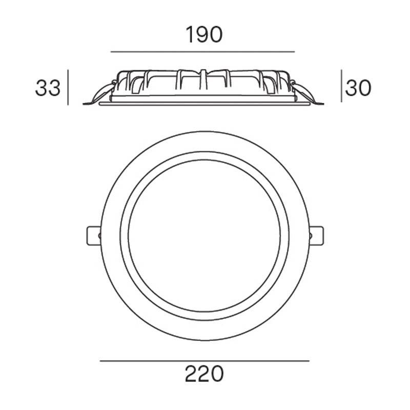 Spot encastré LED Nobile rond 20W triled IP54 PLN3/D