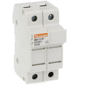 Porta fusibile Lovato 2 poli 32A 10X38mm 2...