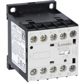 Contactor tripolar Lovato 12A 230V AC 1NA IP20...
