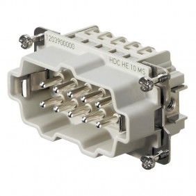 Connector insert Male Weidmuller HDC 10P+T 16A...