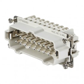 Connector insert Male Weidmuller HDC 16P+e 16A...