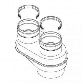 Abluftverteiler 80/80 für Rinnai...