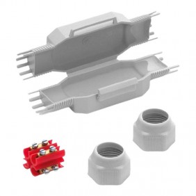 Mini junta con gel Raytech para cables 4 x 4...