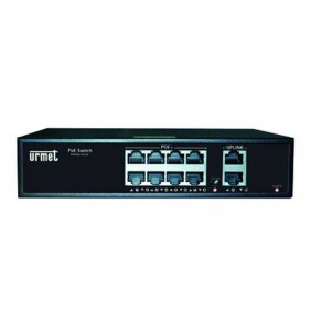 Switch Urmet 8 ports PoE 2 ports Uplink...