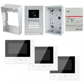 Kit Videocitofono trifamiliare Abb con monitor...