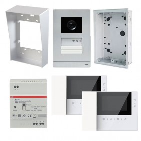 Abb two-family video intercom kit with 4.3" b/w...