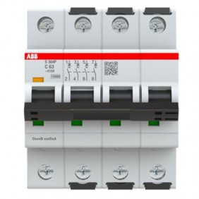 Interrupteur magnétothermique ABB 4P 63A) 15KA...