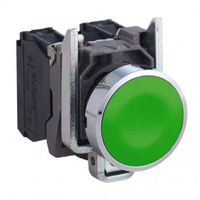 Pulsador completo Telemecanique Verde 1NO XB4BA31