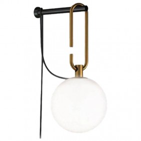 Aplique Artemide NH E14 Negro y latón 1277010A