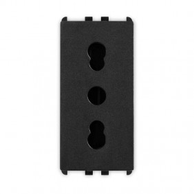 Master Pixia power socket P11 10A 2P+E Black 14162