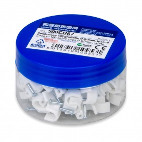Master cable clip diameter 6/7 mm white 500CB67