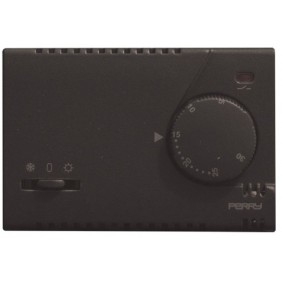Thermostat mural Perry noir alimentation 230V...