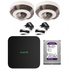 Kit Videosorveglianza Ajax IP NVR 8 canali e 2...