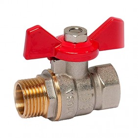 Atusa butterfly ball valve M/F 1/2 red brass...